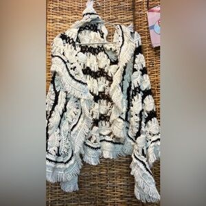 Awesome- Hand Crafted Knit Fringe WRAP! 🧙‍♀️🍂🍁